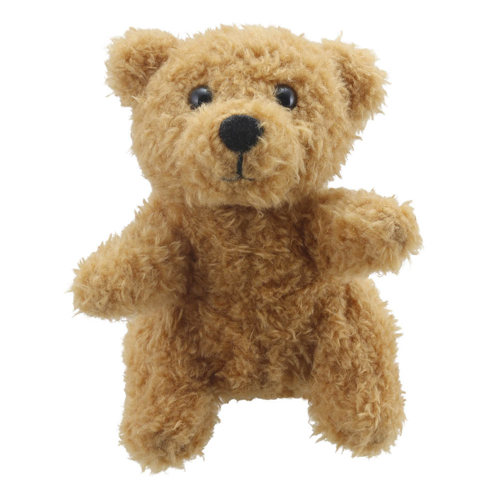 The Puppet Company soft brown teddy bear finger puppet for toddlers