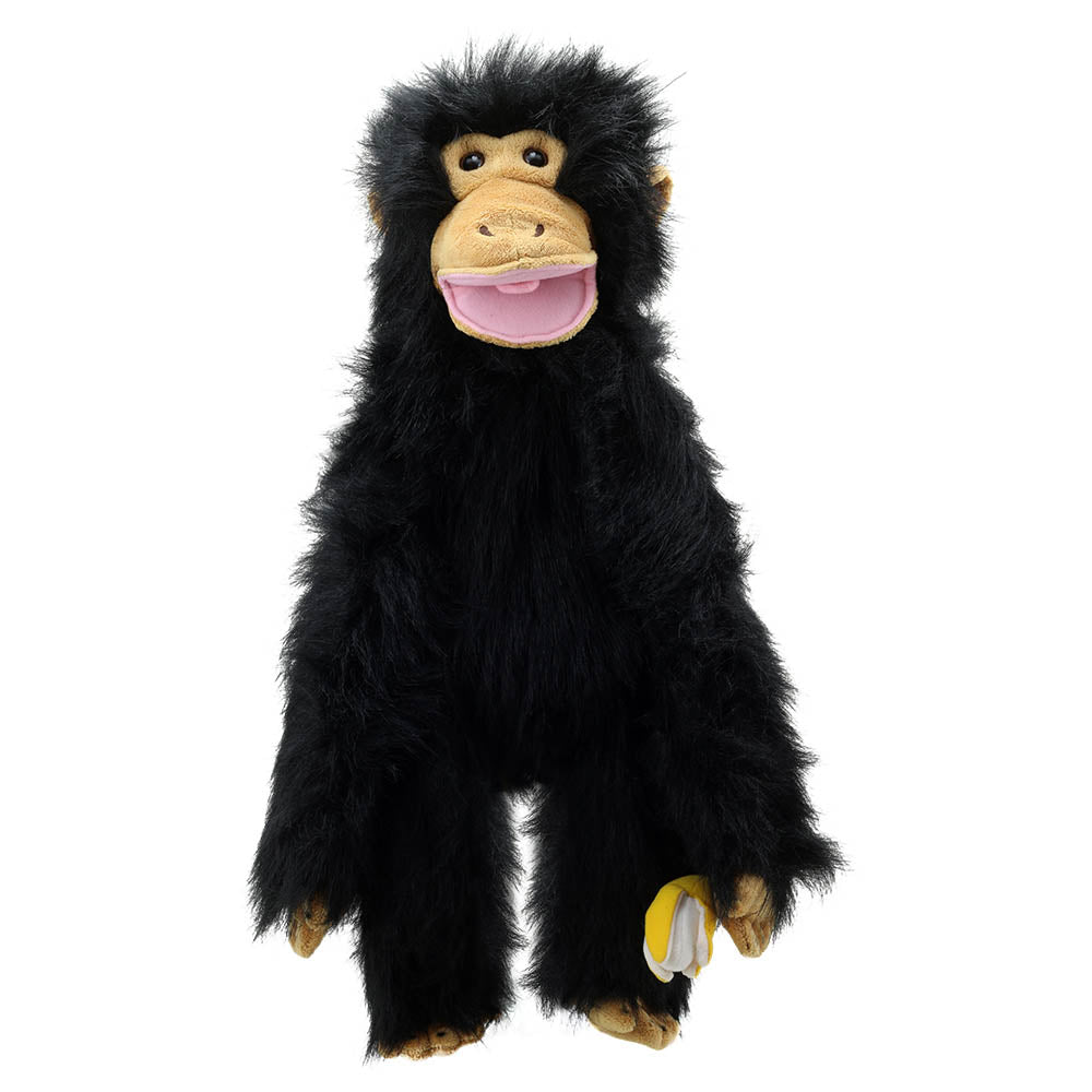 The Puppet Company Medium Chimpanzee hand puppet front view