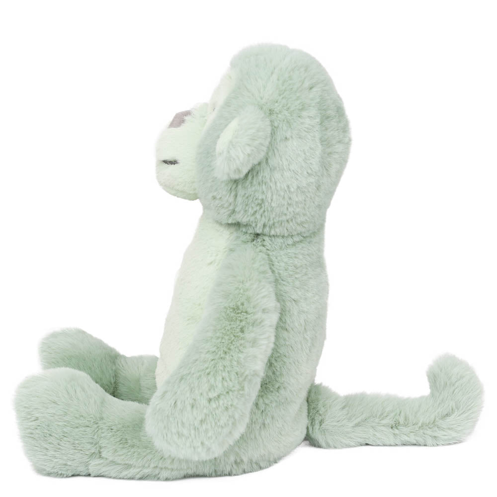 Jungle Friends Monkey with embroidered face and soft green plush