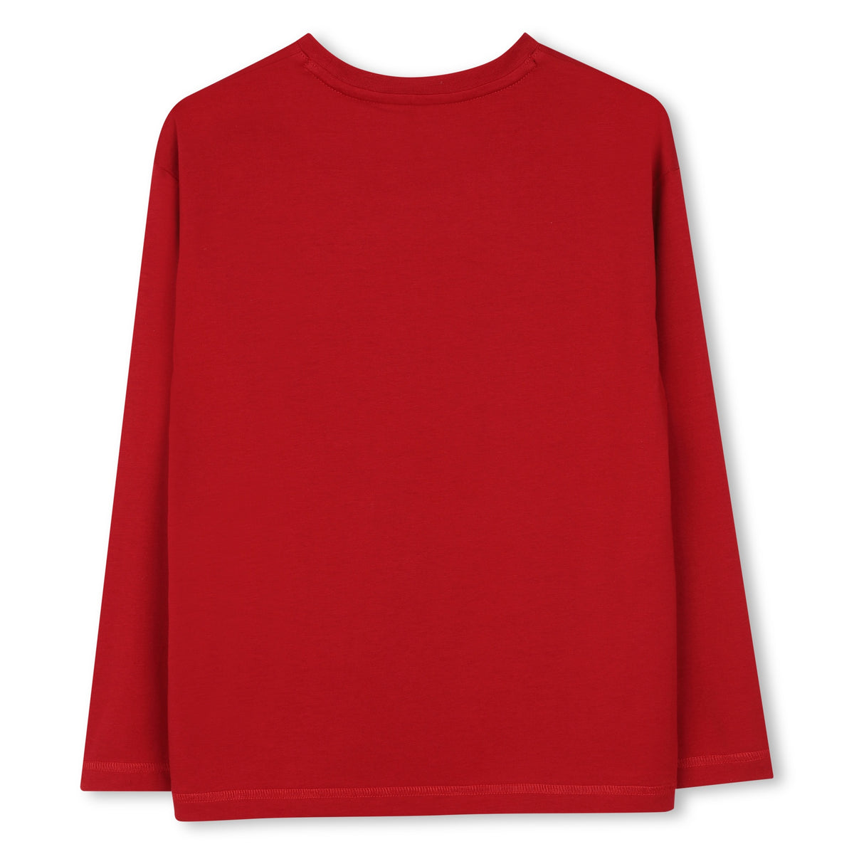 Timberland boys Acerola red long sleeve cotton T-shirt back view