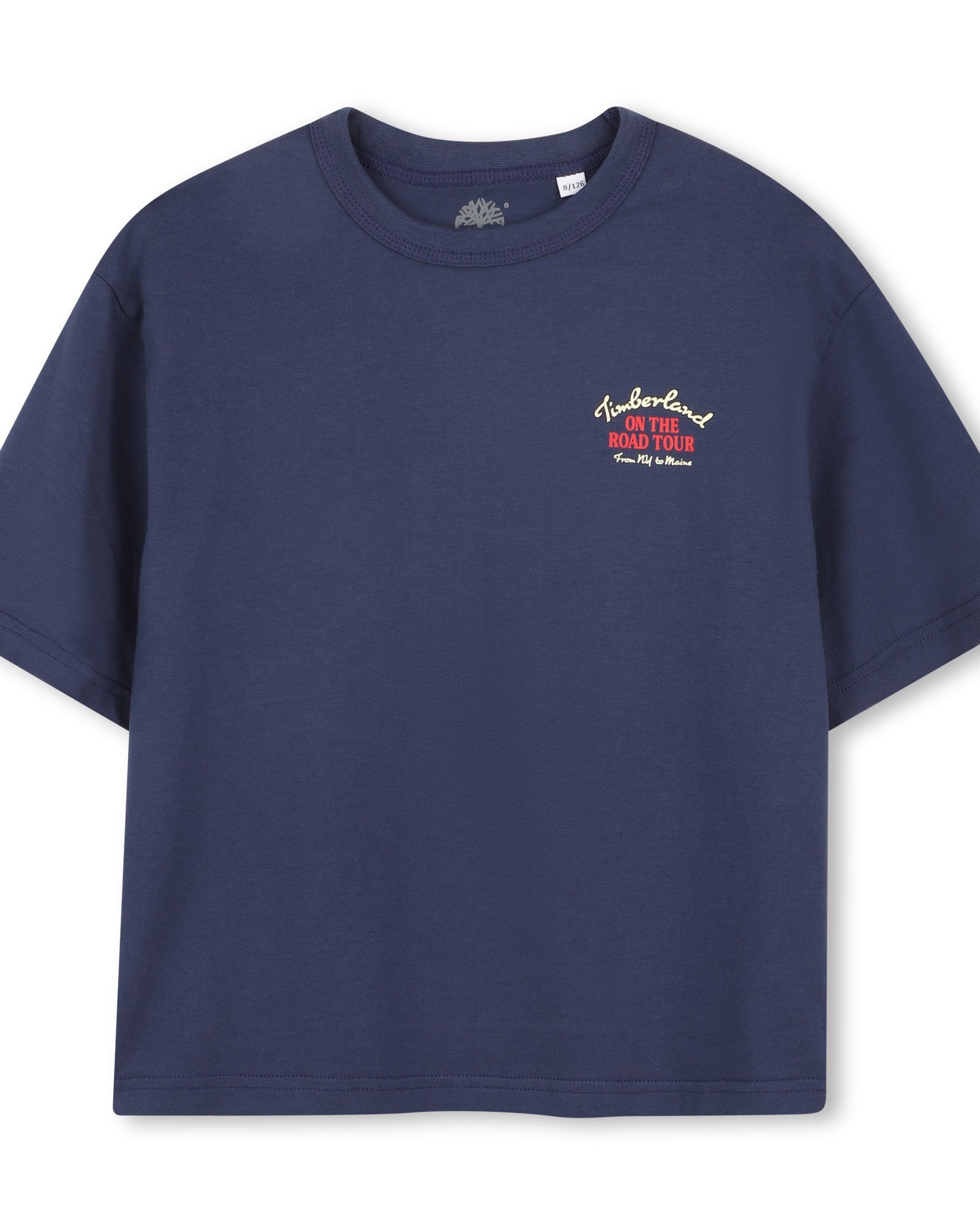 Timberland boys navy On The Road short sleeve T-shirt front view