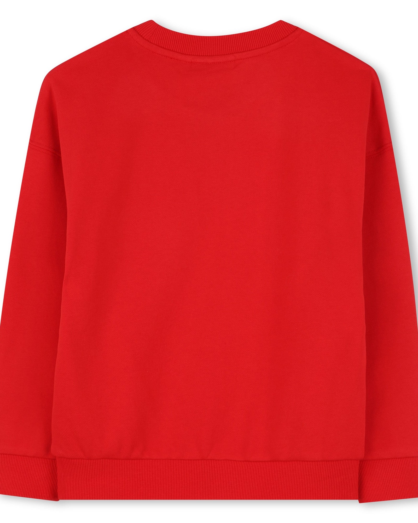 Timberland boys red crew neck sweatshirt back view