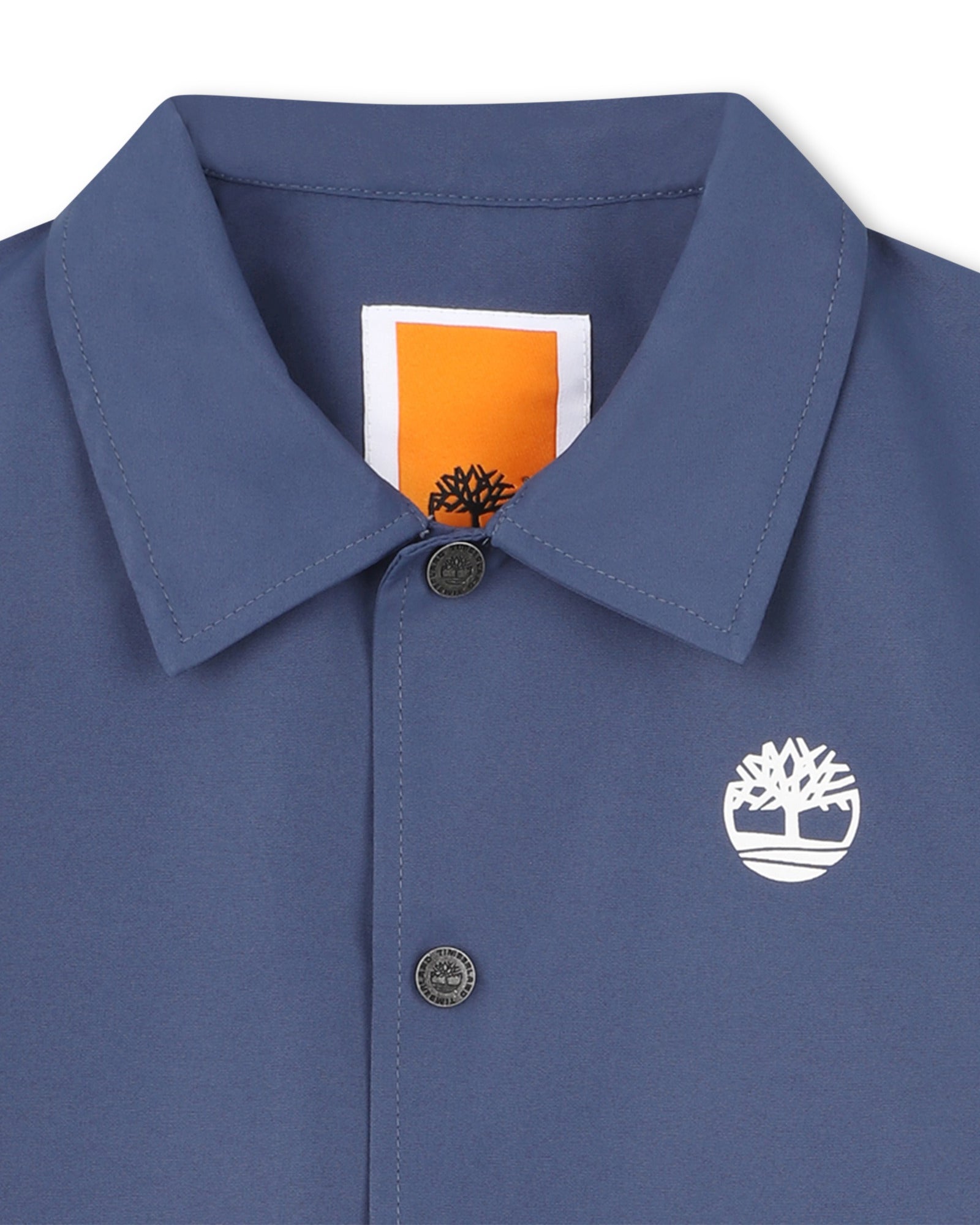 Timberland boys smart collared jacket close-up with chest logo