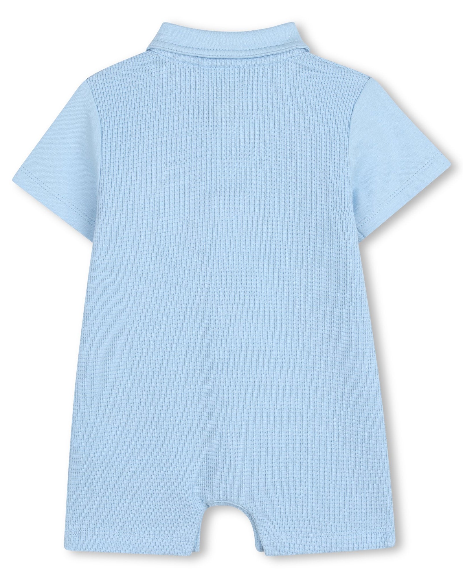 Timberland baby boys pale blue all in one rear view