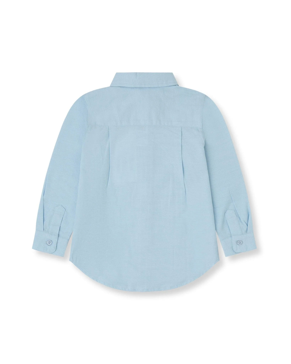 Tutto Piccolo boys porcelain blue chambray shirt back view