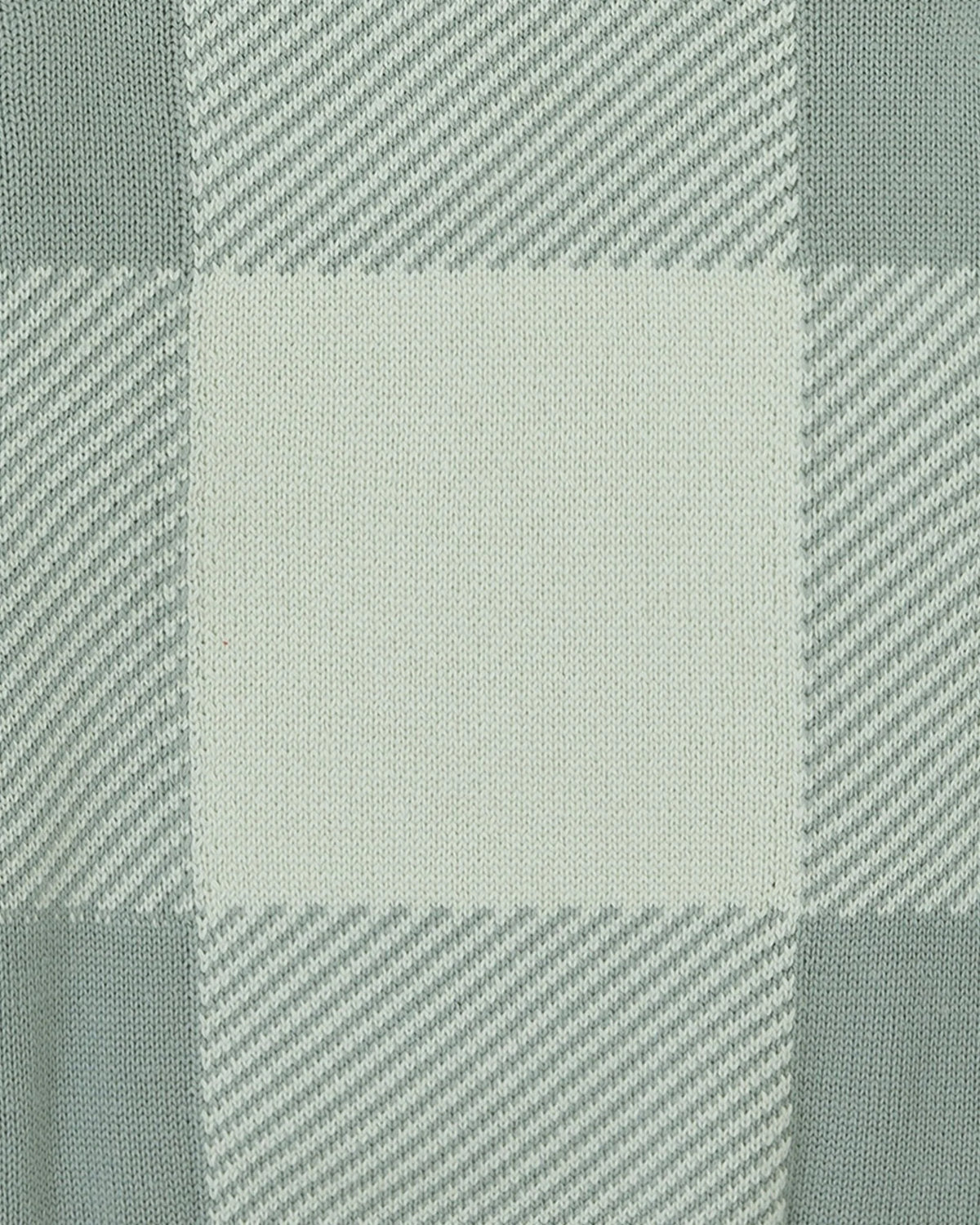 Tutto Piccolo sea green check sweater layered over gingham shirt