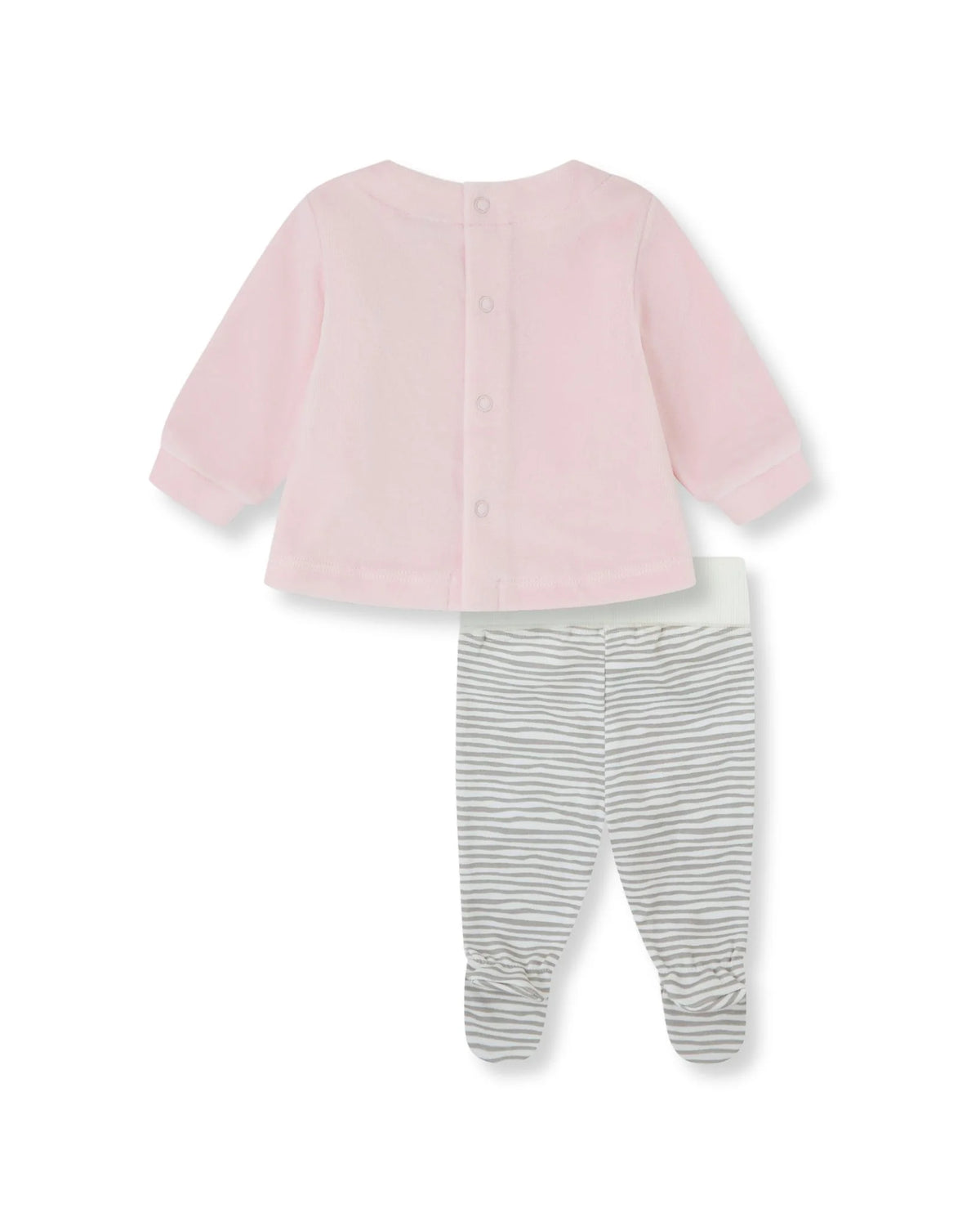 Tutto Piccolo petal pink baby two piece outfit back view