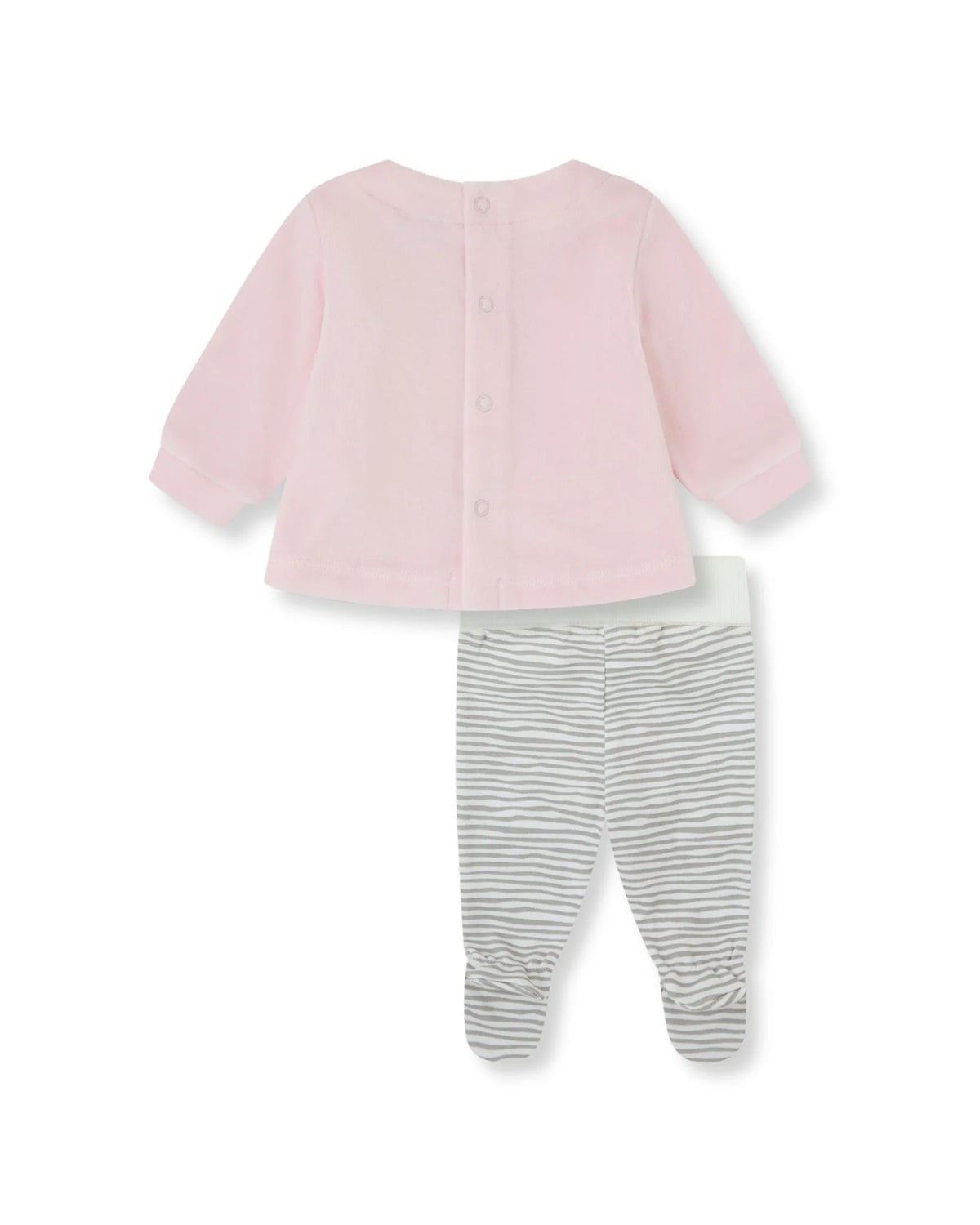 Tutto Piccolo petal pink baby two piece outfit back view