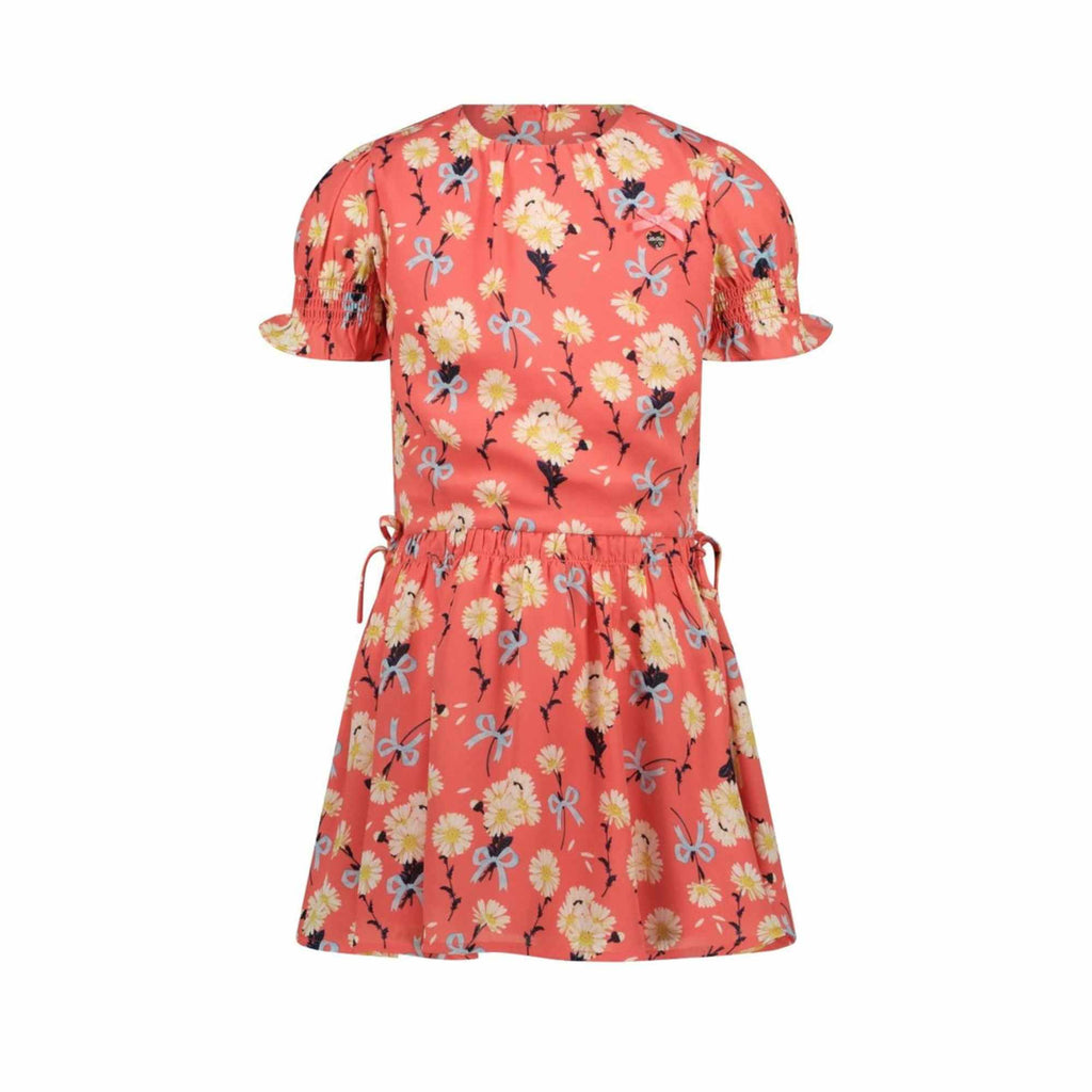 Le Chic Girls Red Floral Daisy & Bows Summer Dress