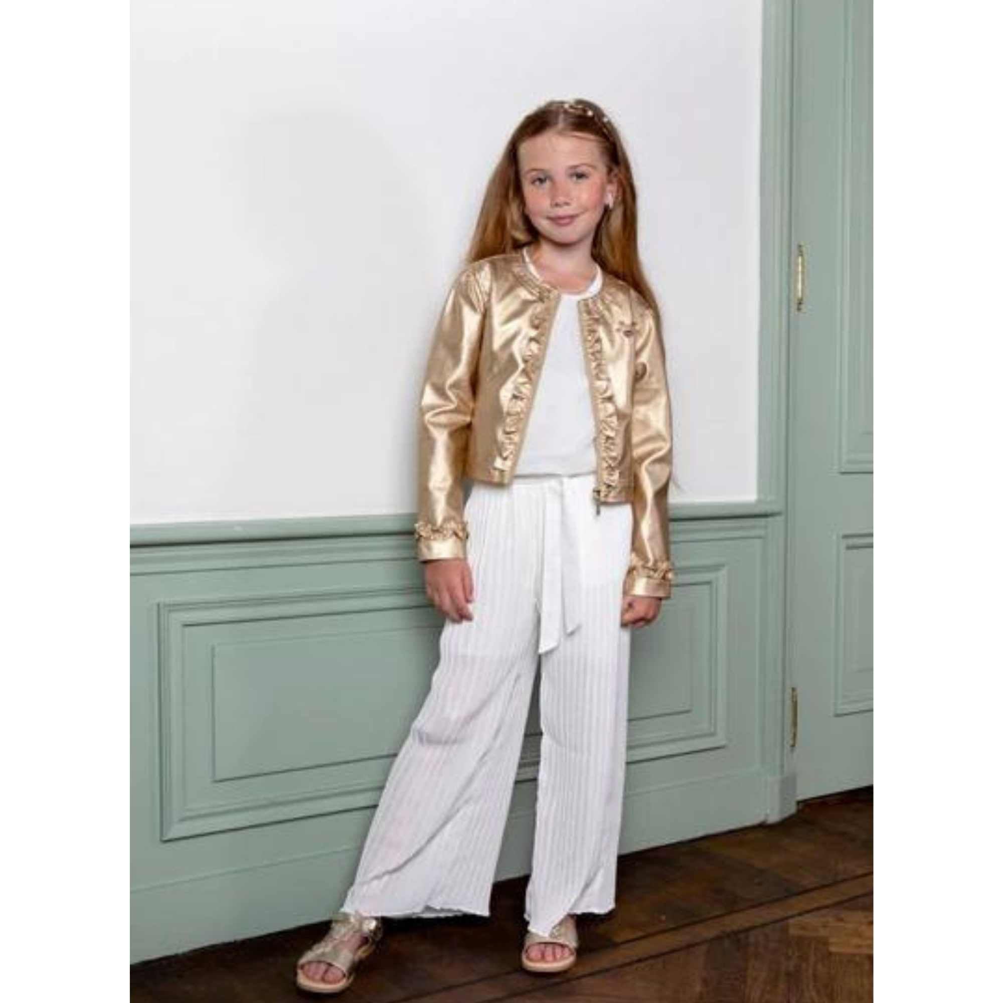 Le Chic Kyrsi Ivory Jumpsuit & Scrunchie Set