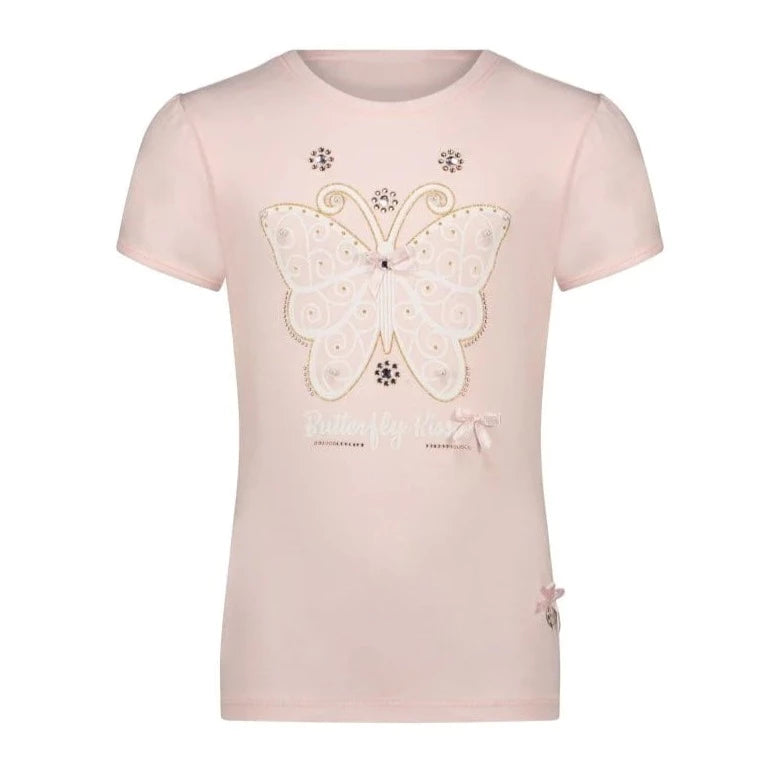 Le Chic Nommy Girls Pink Butterfly T-shirt