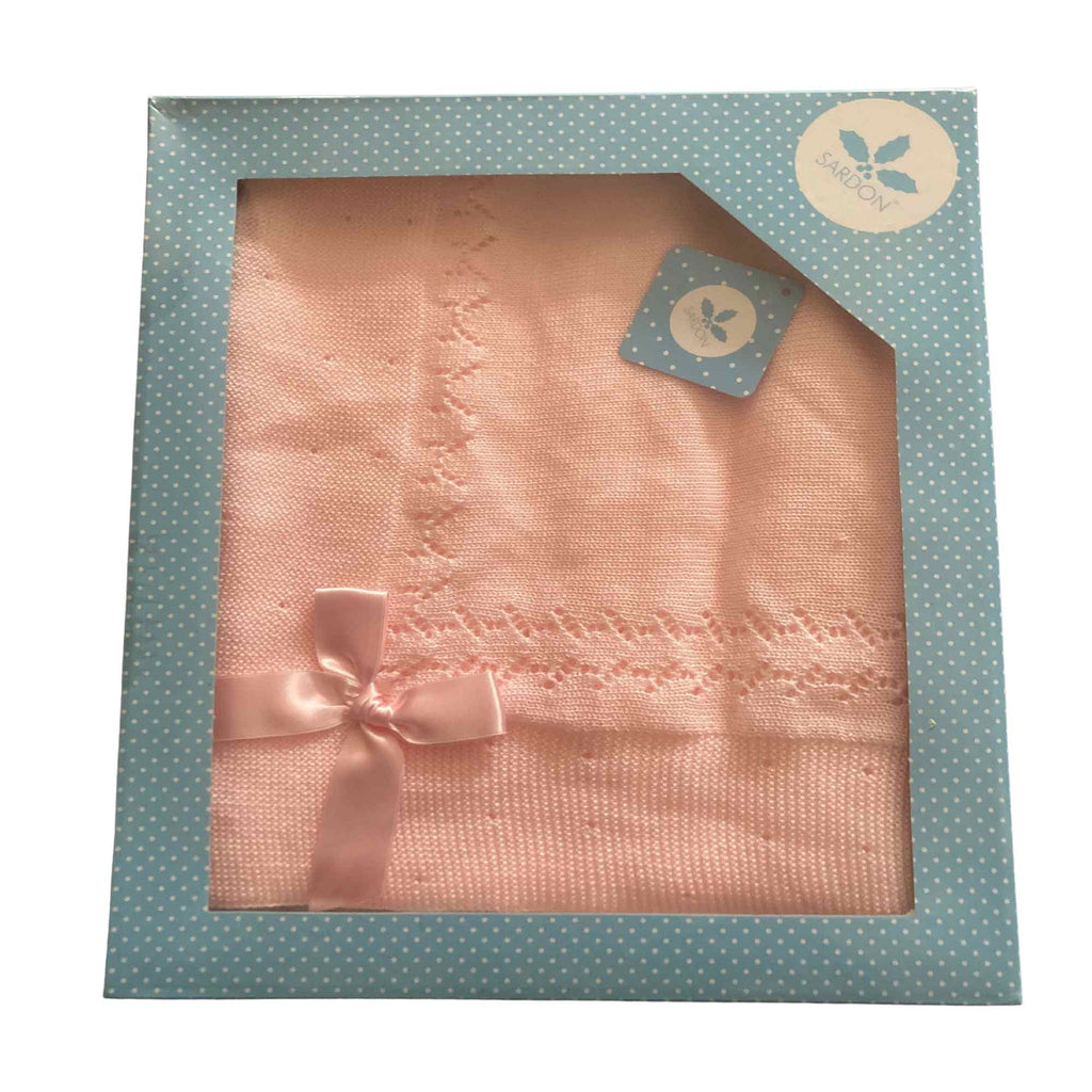 Sardon Pink Knit Baby Blanket