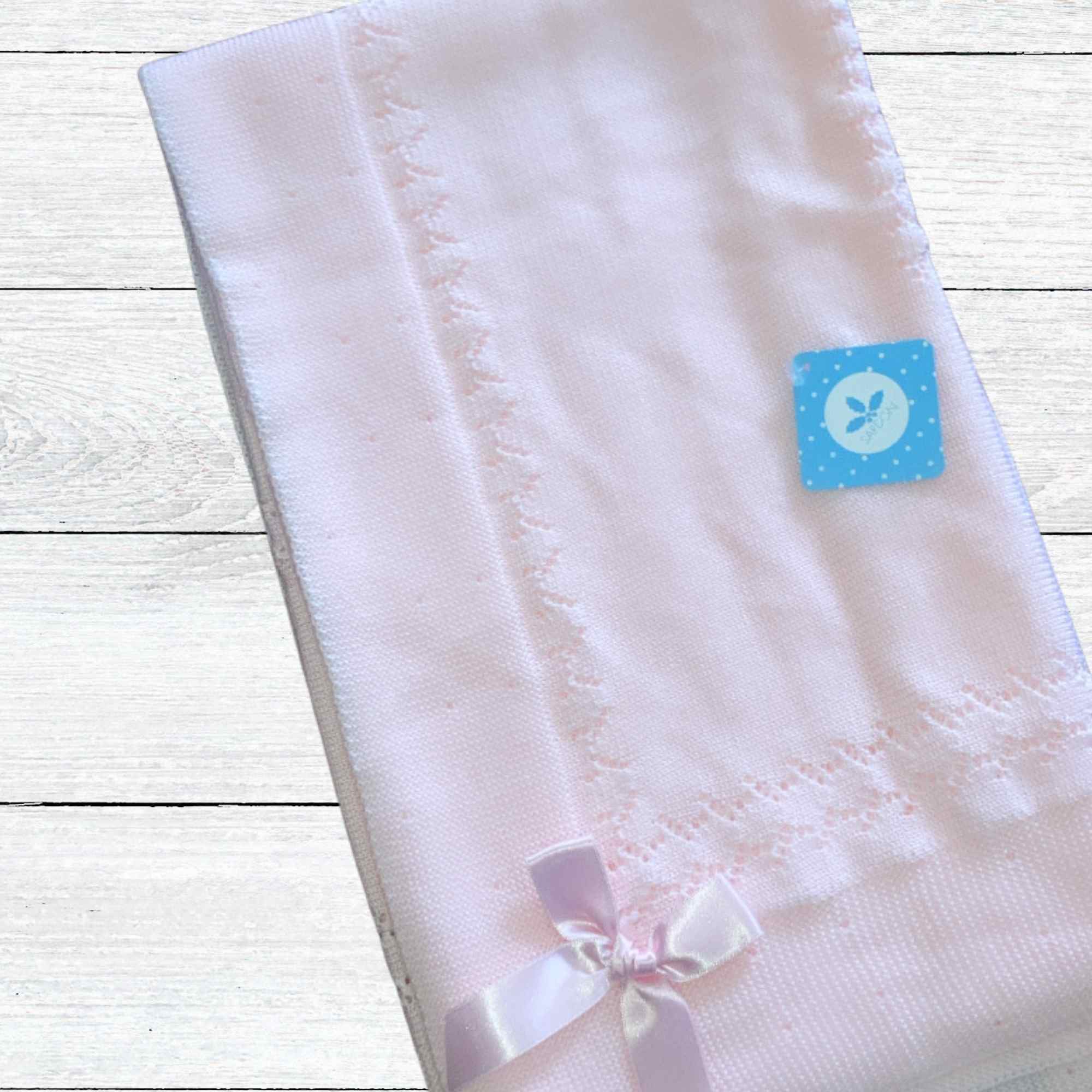 Sardon Pink Knit Baby Blanket