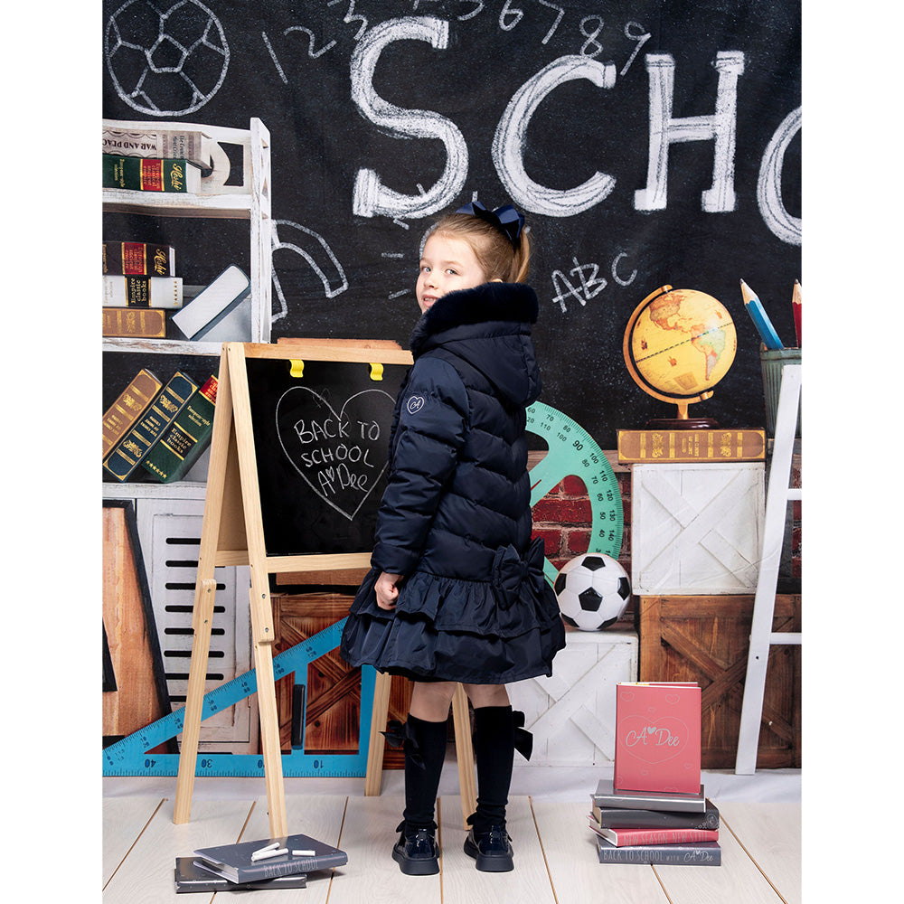 A Dee Becky BTS Navy Padded Coat For Girls