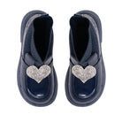 A Dee Girls Mary Jane Navy BTS Sock Heart Wellie