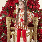 A Dee Candy Red Crown Jumper & Leggings Set