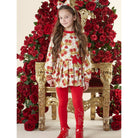 A Dee Girls Candy Red Crown Jumper & Leggings Set