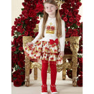 A Dee Clara Girls Cream Crown Frill Party Dress