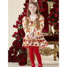 A Dee Clara Girls Cream Crown Frill Dress