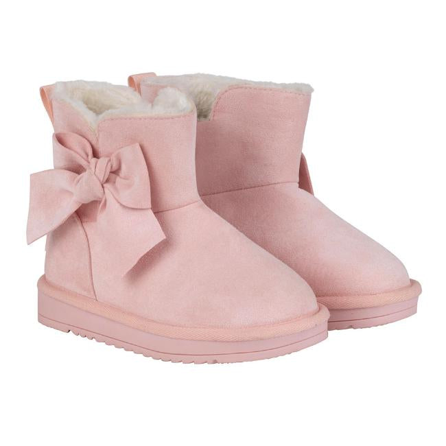 A Dee Girls Baby Pink Bow Ugg Boots