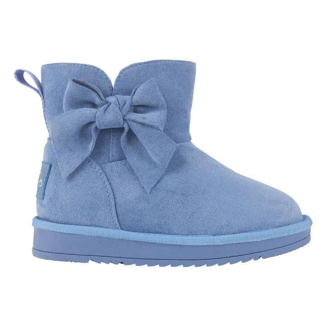 A Dee Girls Iced Blue Bow Ugg Style Boots