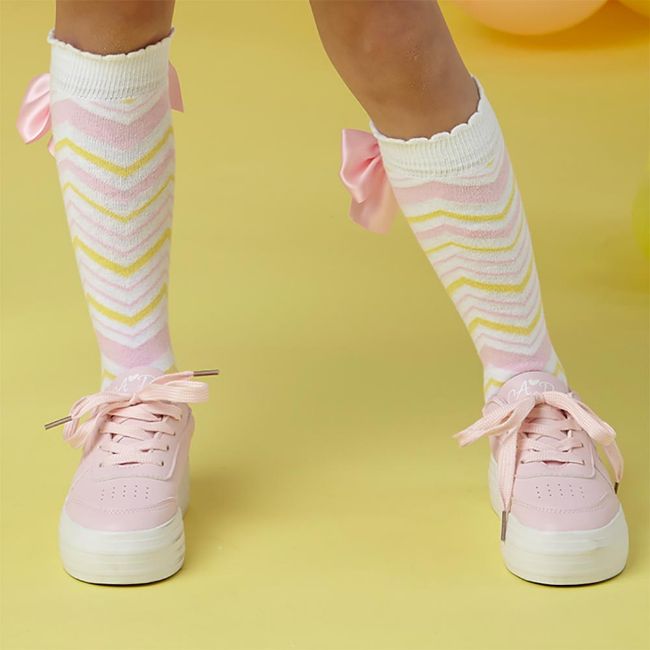 A Dee Lara Chevron Knee Socks For Girls 