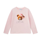 A Dee Maya girls top – pink tee with A Dee logo and teddy motif