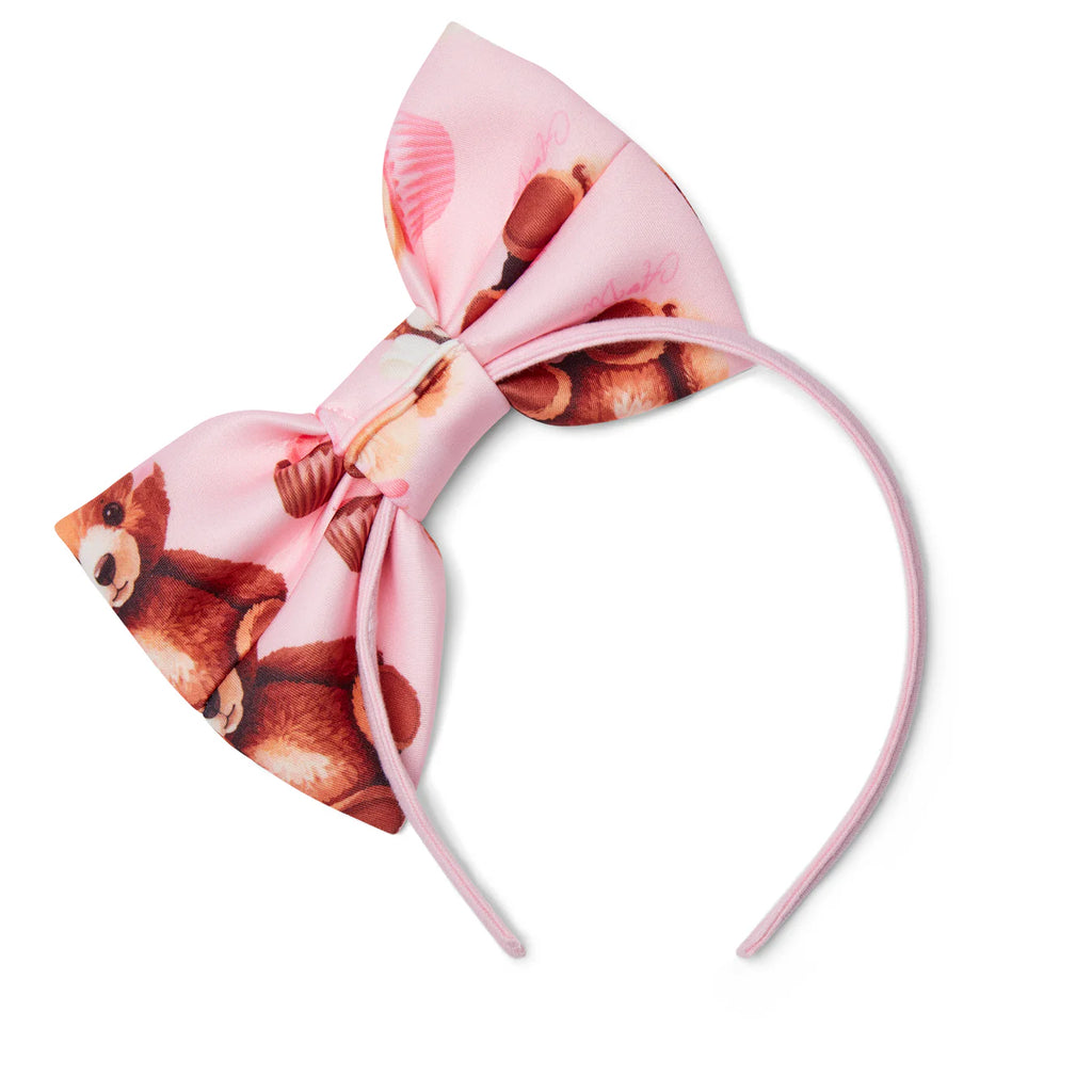 A Dee girls teddy print headband – back view