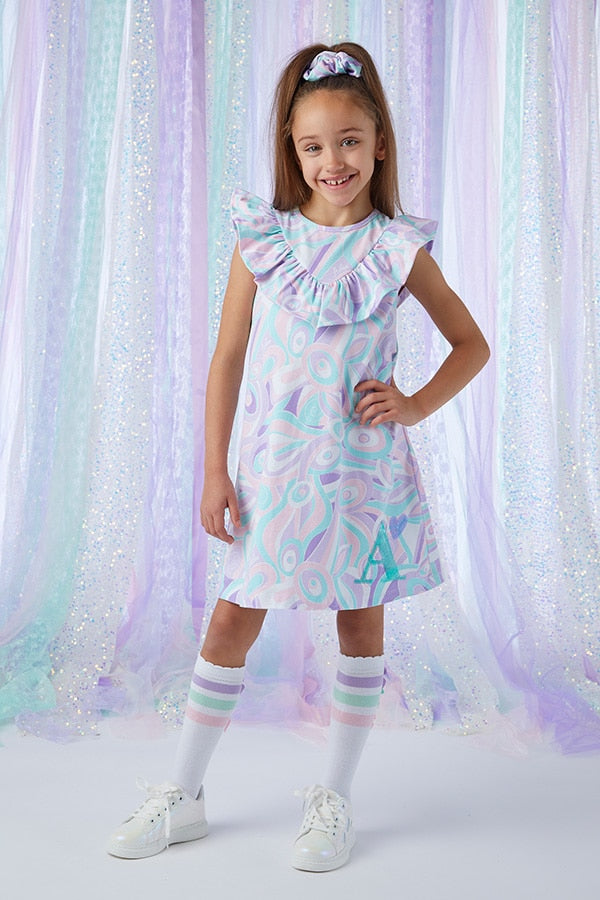 A Dee Natasha Pastel Print Jersey Dress
