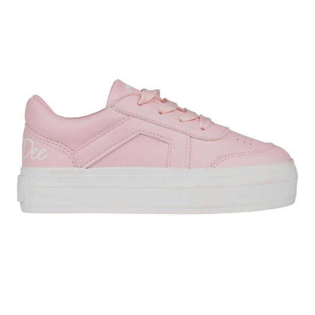 A Dee Girls Patty Baby Pink Fairy Platform Trainers