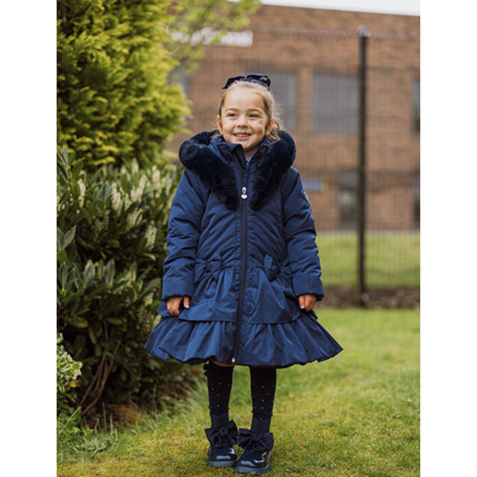 A Dee Serena Navy Girls Dressy Coat