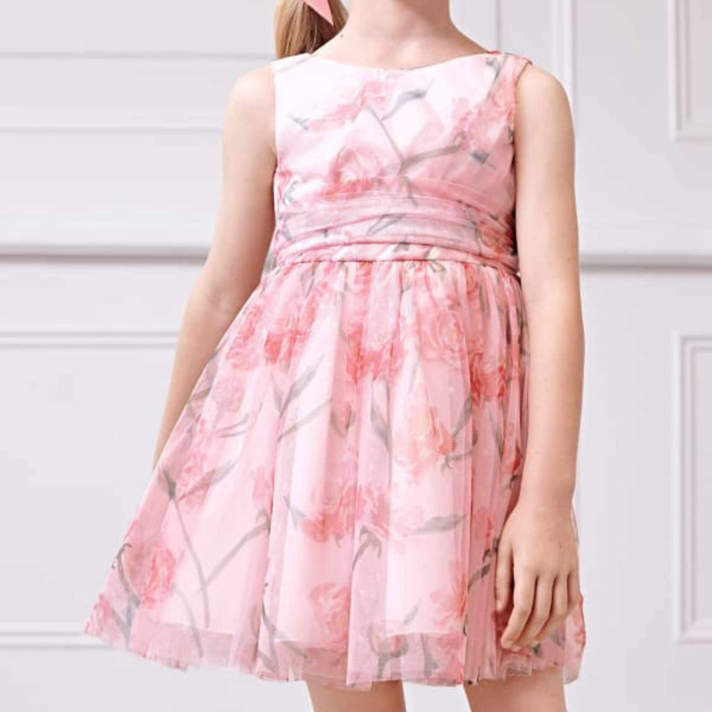 Abel & Lula Girls Pink Tulle Confirmation Dress