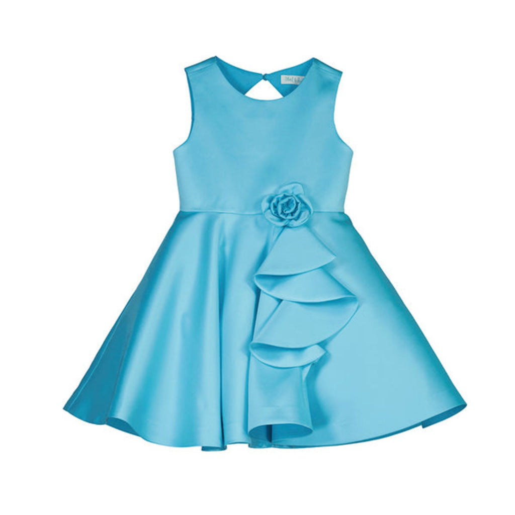 Abel & Lula Girls Turquoise Ruffle Dress For Girls 