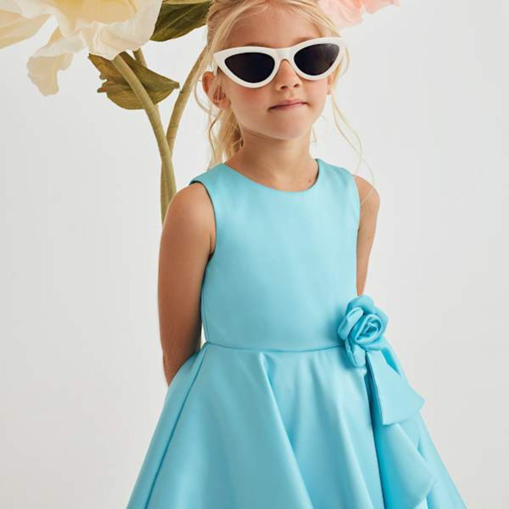 Abel & Lula Turquoise Ruffle Dress For Girls 