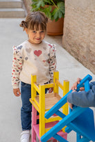 Girls gift idea heart top and jeans set by Babybol