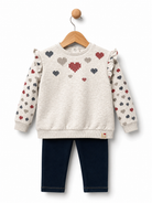 Babybol girls heart top and jeans 2 piece outfit set