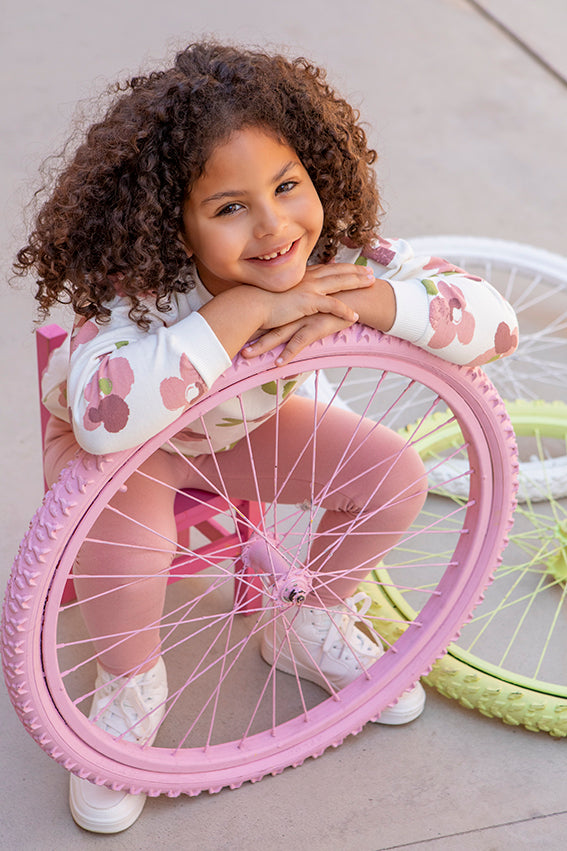 Toddler girls floral sweatshirt and leggings set by Mayoral