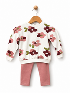 Babybol girls floral sweatshirt and leggings outfit set