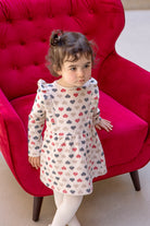 Babybol girls heart print frill party dress