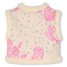 Billieblush girls cream and pink printed gilet back view
