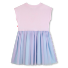 Billieblush girls pink and pastel tulle skirt dress back view