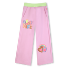Billieblush girls pink joggers sequin hearts rainbow detail elasticated waist