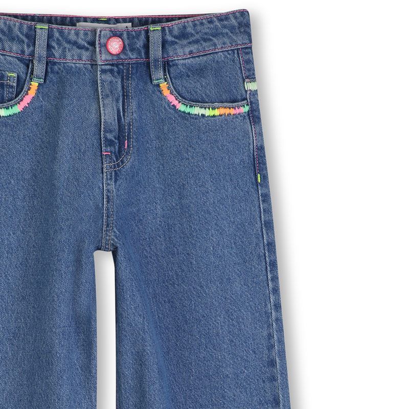 Billieblush girls denim jeans multicolour trim pocket detail