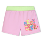Billieblush girls pink fleece shorts sequin best life print