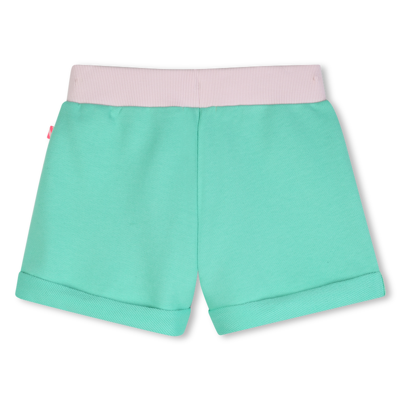 Billieblush girls green fleece shorts back view