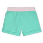 Billieblush girls green fleece shorts back view