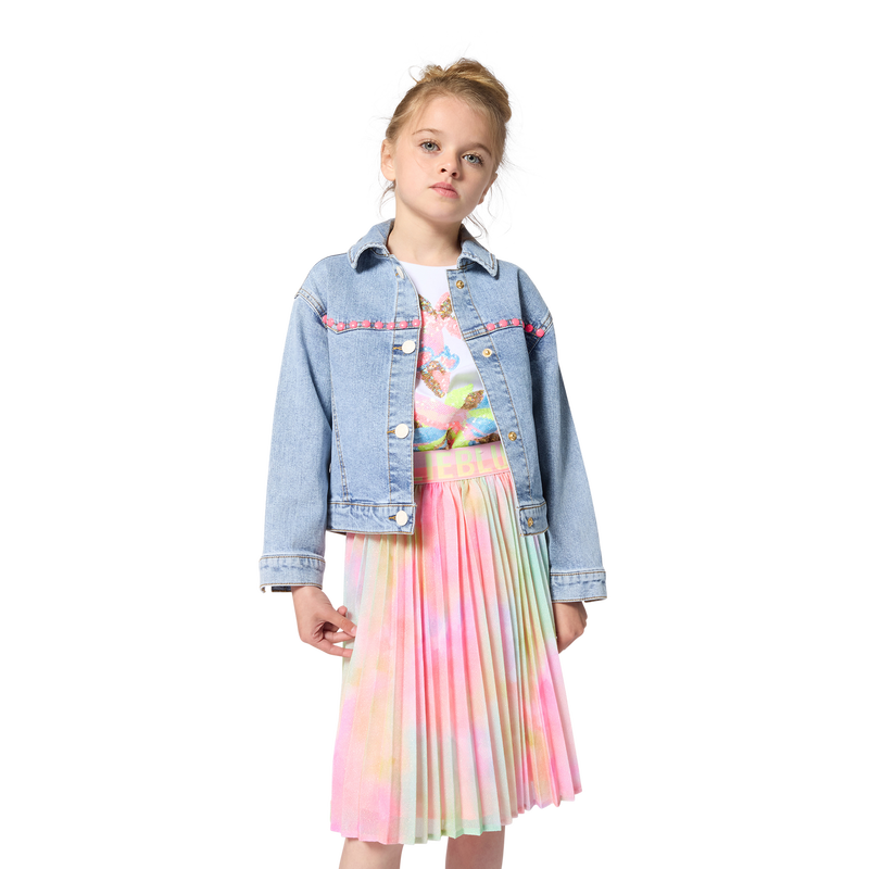 Billieblush girls denim jacket outfit styling
