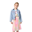 Billieblush girls denim jacket outfit styling