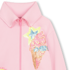 Billieblush girls cardigan sequin ice cream star rainbow detail close up
