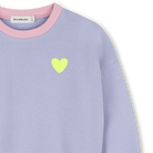 Billieblush girls fleece sweatshirt heart detail front